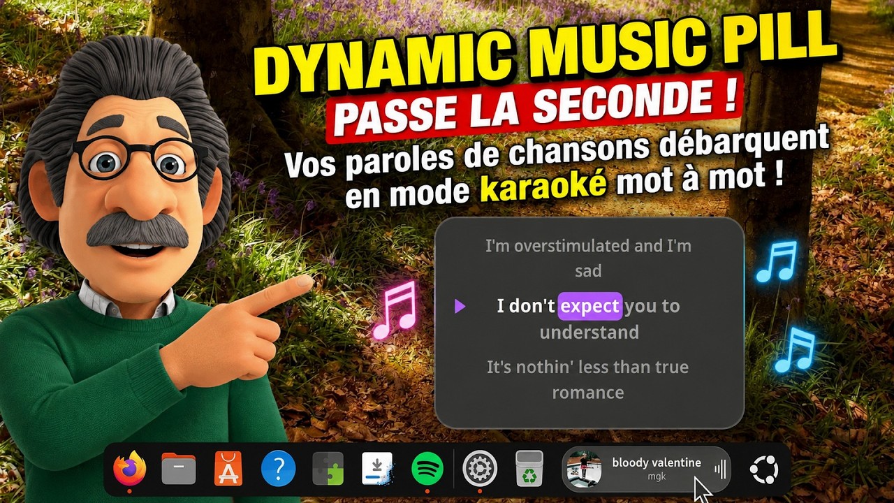 Dynamic Music Pill affiche les paroles de vos chansons sur Linux !
